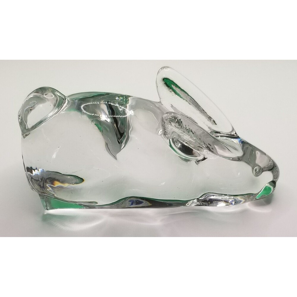Vintage glass bunny paperweight